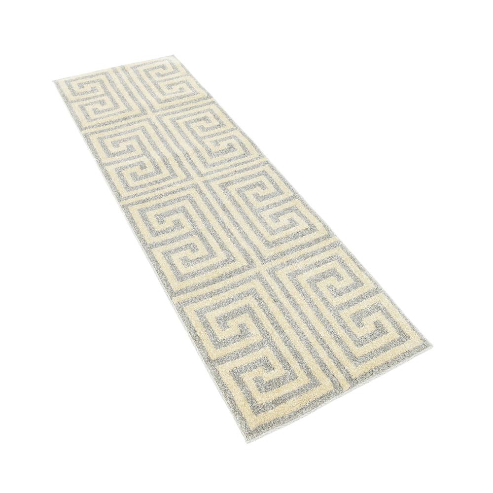 Greek Key Athens Rug, Gray (2' 0 x 6' 0). Picture 6