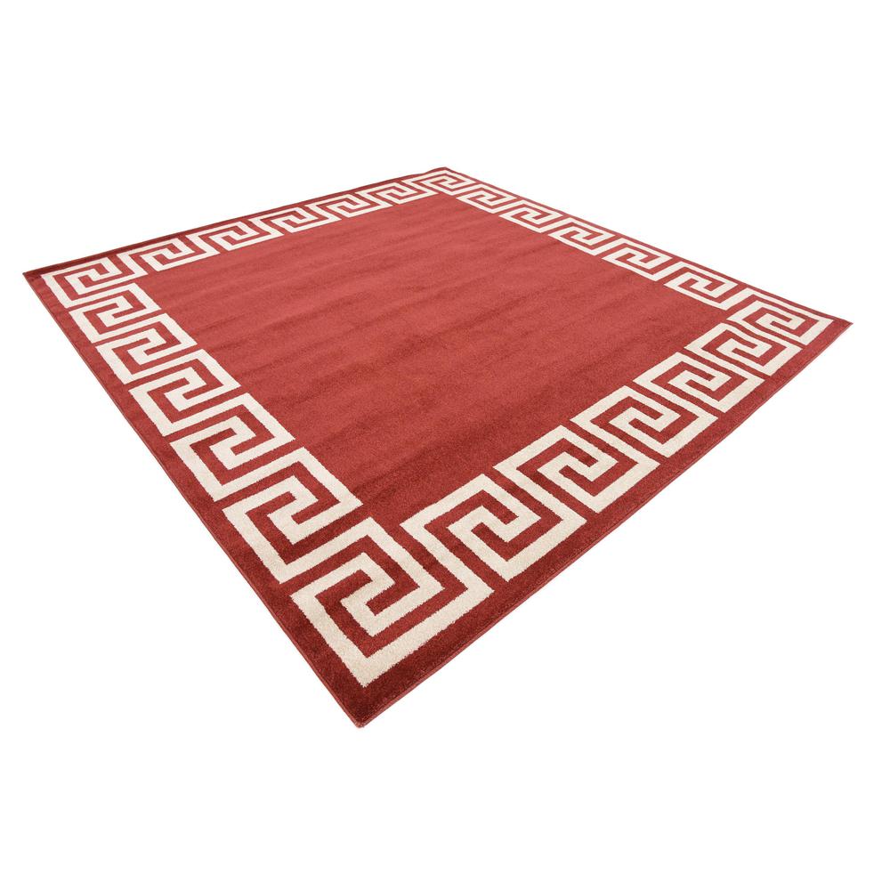 Modern Athens Rug, Burgundy (8' 0 x 8' 0). Picture 3
