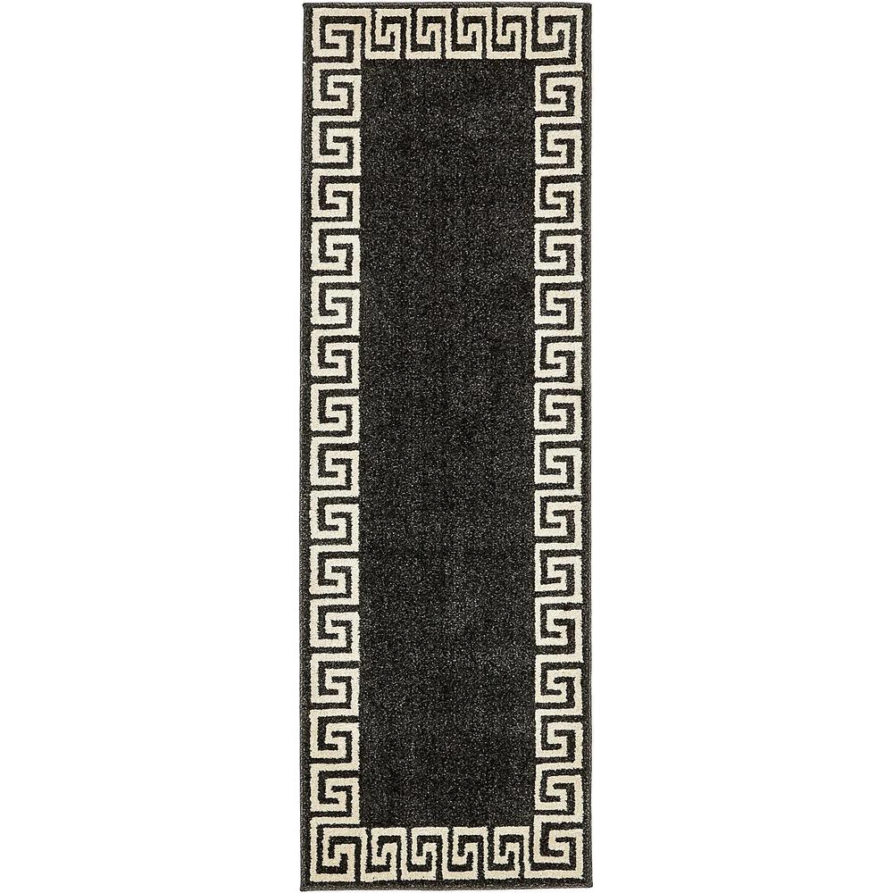 Modern Athens Rug, Charcoal (2' 0 x 6' 0). The main picture.