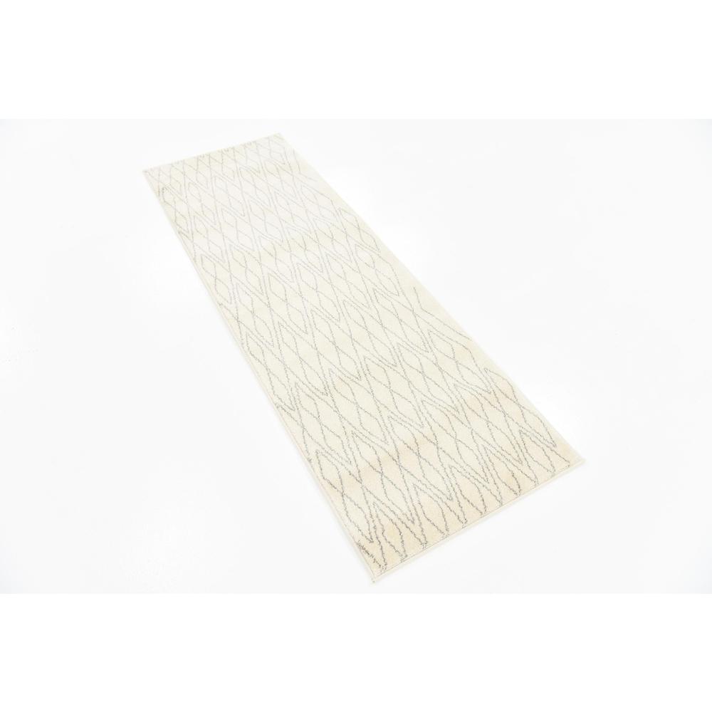 Geometric Fez Rug, Ivory (2' 0 x 6' 0). Picture 3