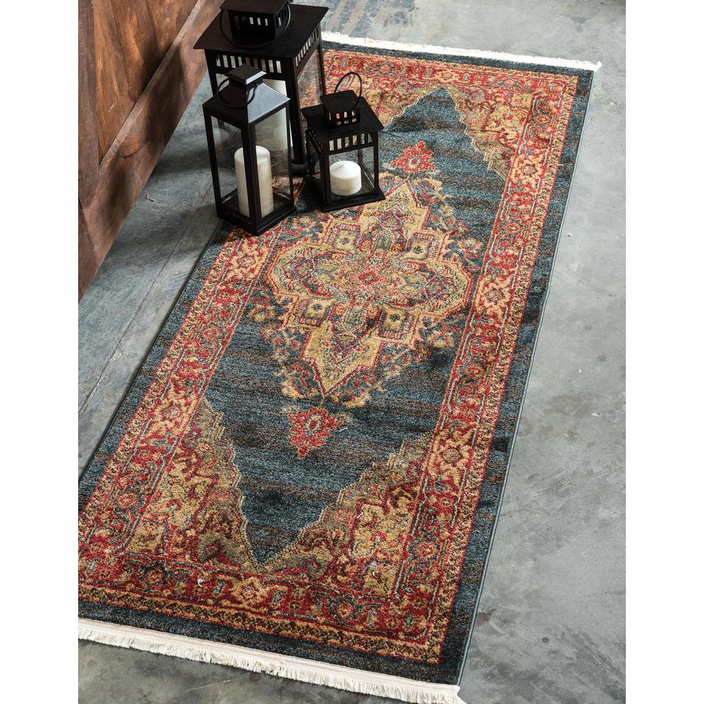 Arsaces Sahand Rug, Dark Blue (2' 7 x 10' 0). Picture 2
