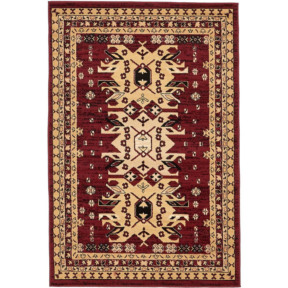 Taftan Oasis Rug, Red (4' 0 x 6' 0). Picture 1