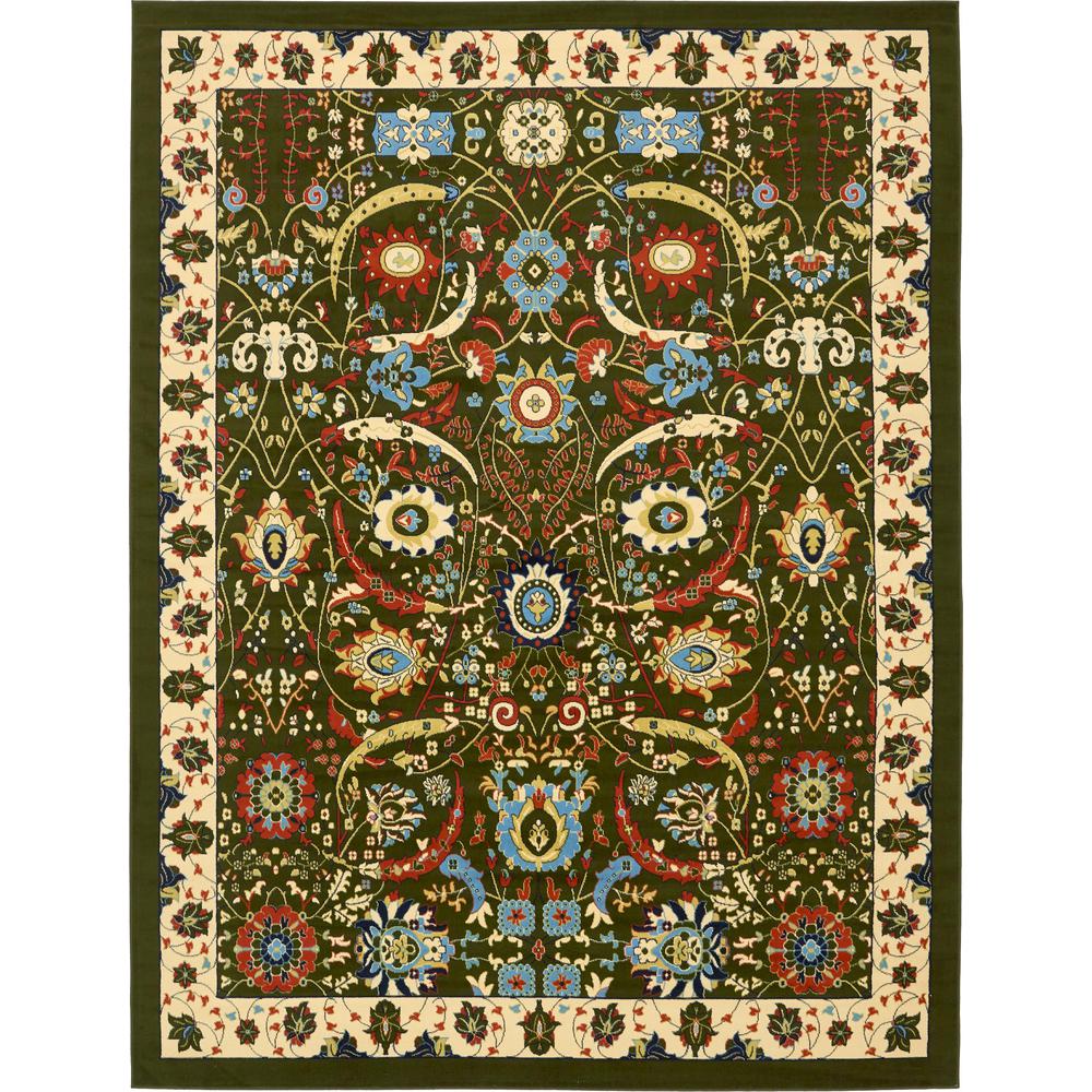 Cape Cod Espahan Rug, Olive (10' 0 x 13' 0). Picture 1