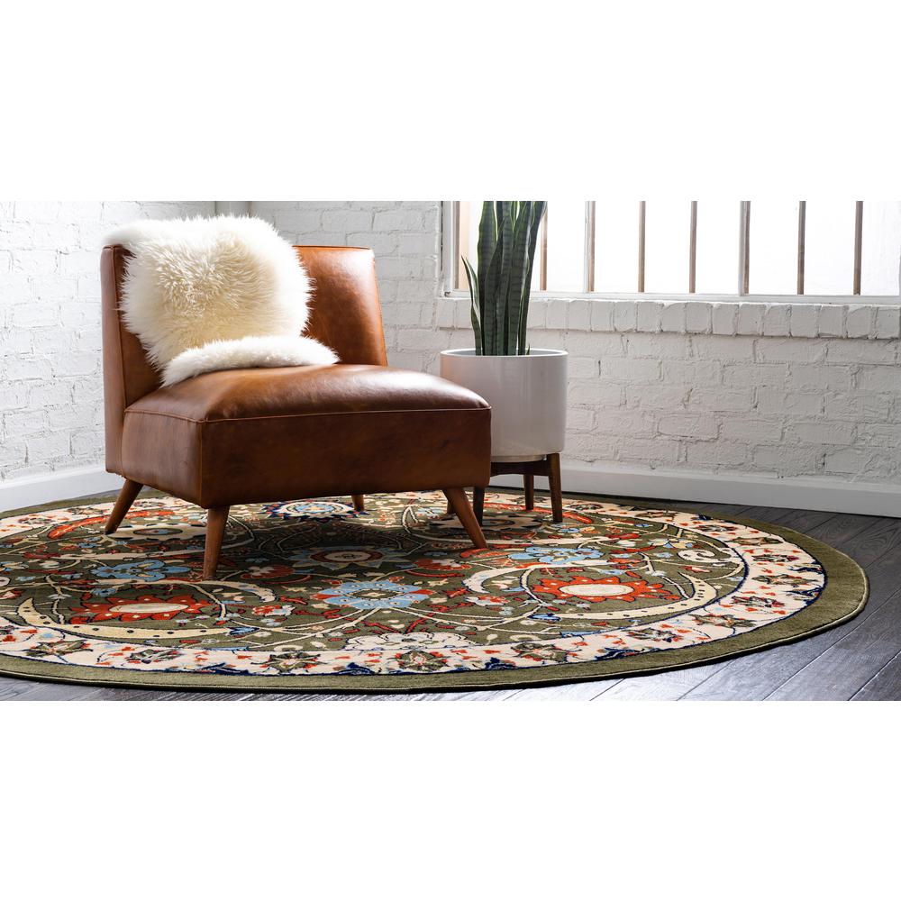 Cape Cod Espahan Rug, Olive (8' 0 x 8' 0). Picture 3