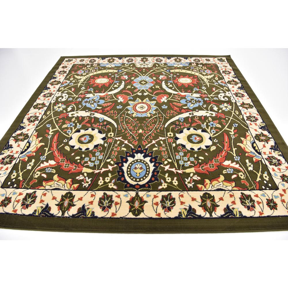 Cape Cod Espahan Rug, Olive (8' 0 x 8' 0). Picture 4