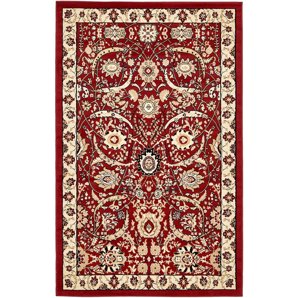 Cape Cod Espahan Rug, Red (5' 0 x 8' 0). Picture 1