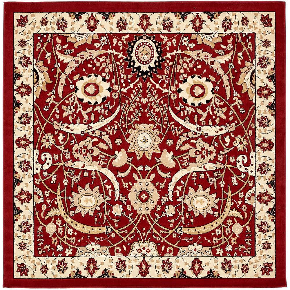 Cape Cod Espahan Rug, Red (8' 0 x 8' 0). The main picture.