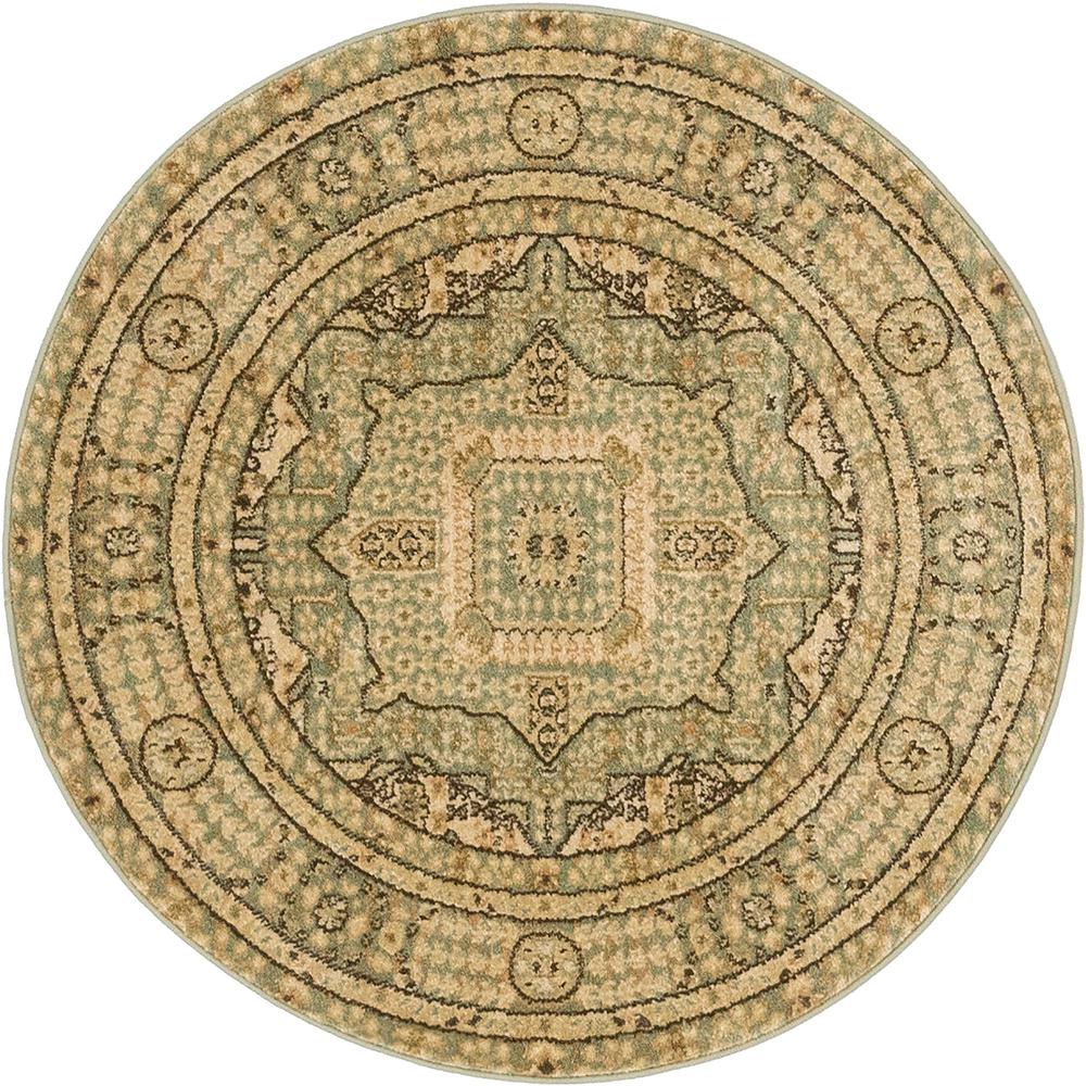 Jackson Palace Rug, Light Green (3' 3 x 3' 3). Picture 1