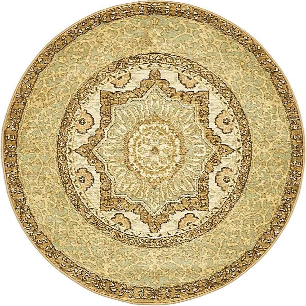 Quincy Palace Rug, Light Green (3' 3 x 3' 3). Picture 1