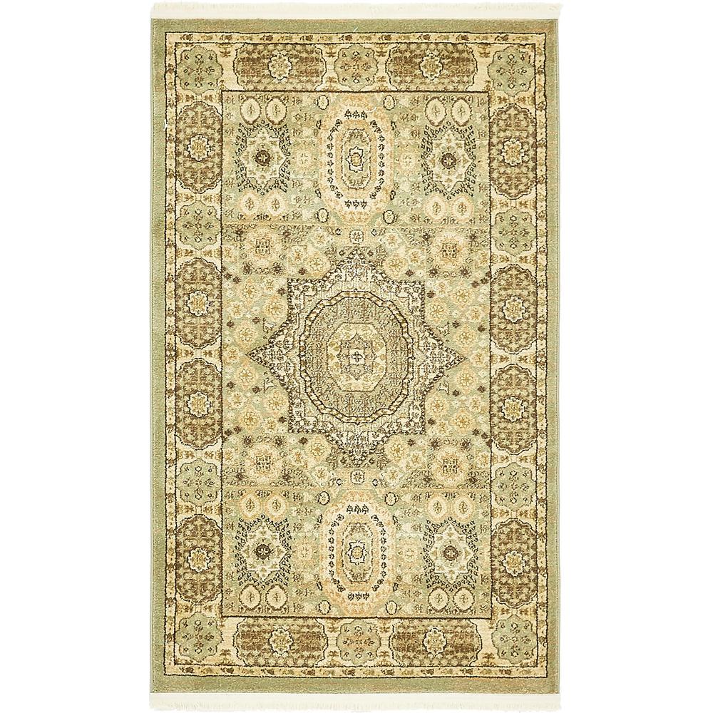 Hamilton Palace Rug, Light Green (3' 3 x 5' 3). Picture 1