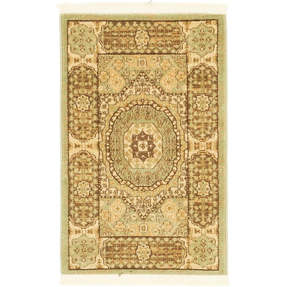 Hamilton Palace Rug, Light Green (2' 0 x 3' 0). Picture 1