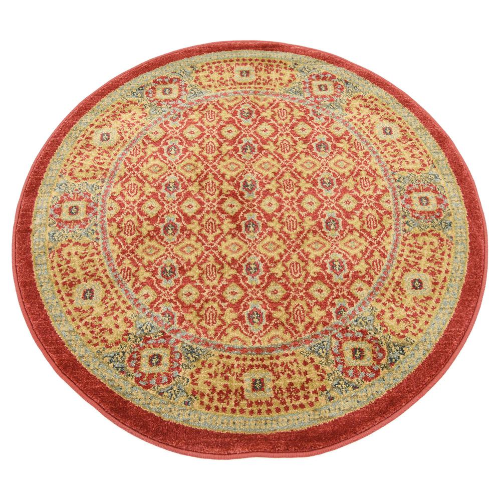 Jefferson Palace Rug, Red (3' 3 x 3' 3). Picture 3