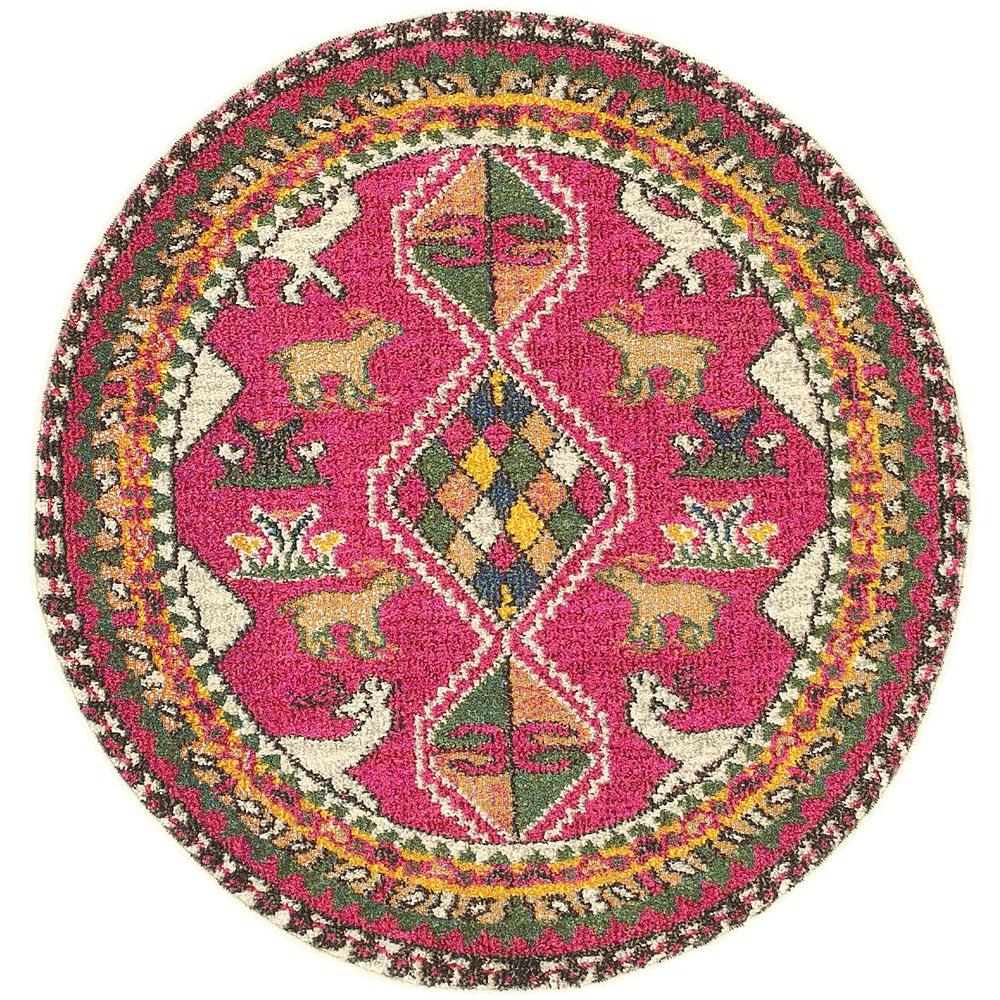 Cuyahoga Sedona Rug, Pink (3' 3 x 3' 3). Picture 1