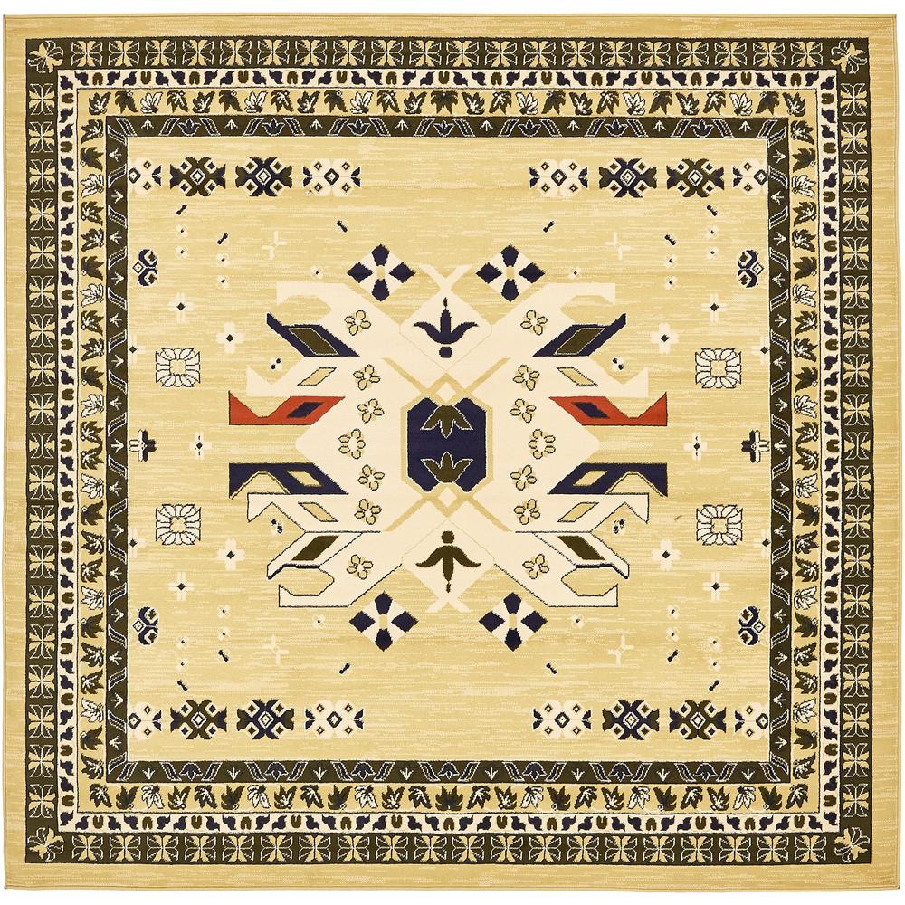 Taftan Oasis Rug, Gold (8' 0 x 8' 0). The main picture.