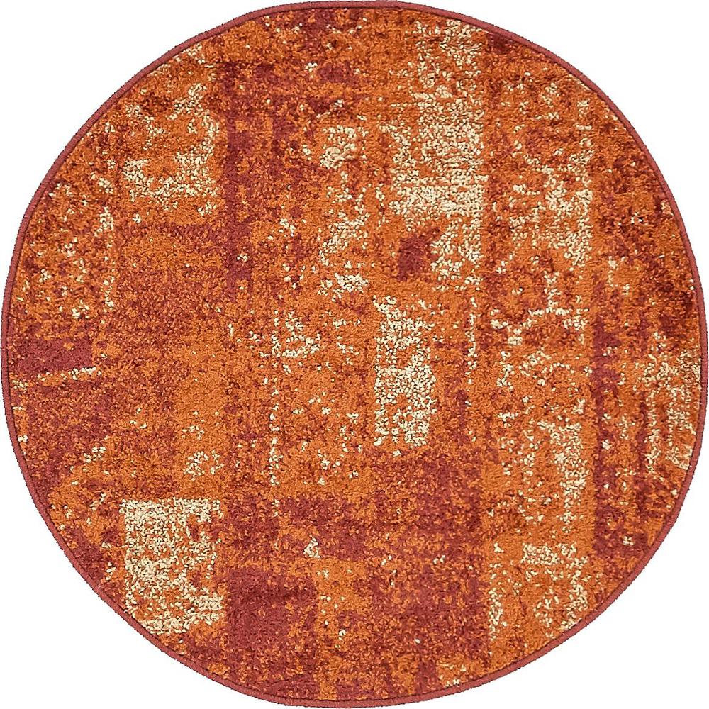 Autumn Plymouth Rug, Terracotta (3' 3 x 3' 3). Picture 1
