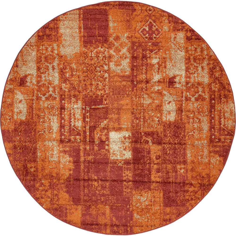 Autumn Plymouth Rug, Terracotta (8' 0 x 8' 0). Picture 1
