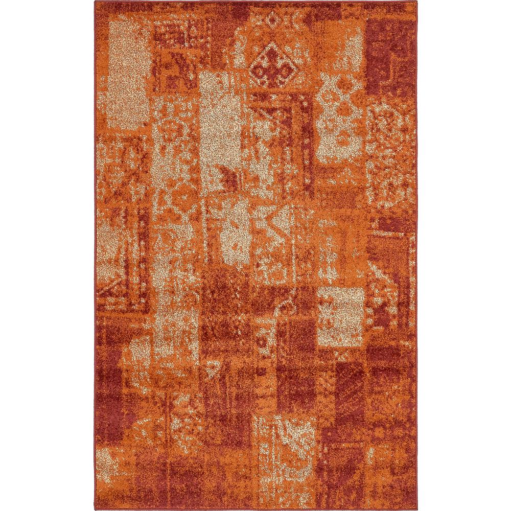 Autumn Plymouth Rug, Terracotta (5' 0 x 8' 0). Picture 1
