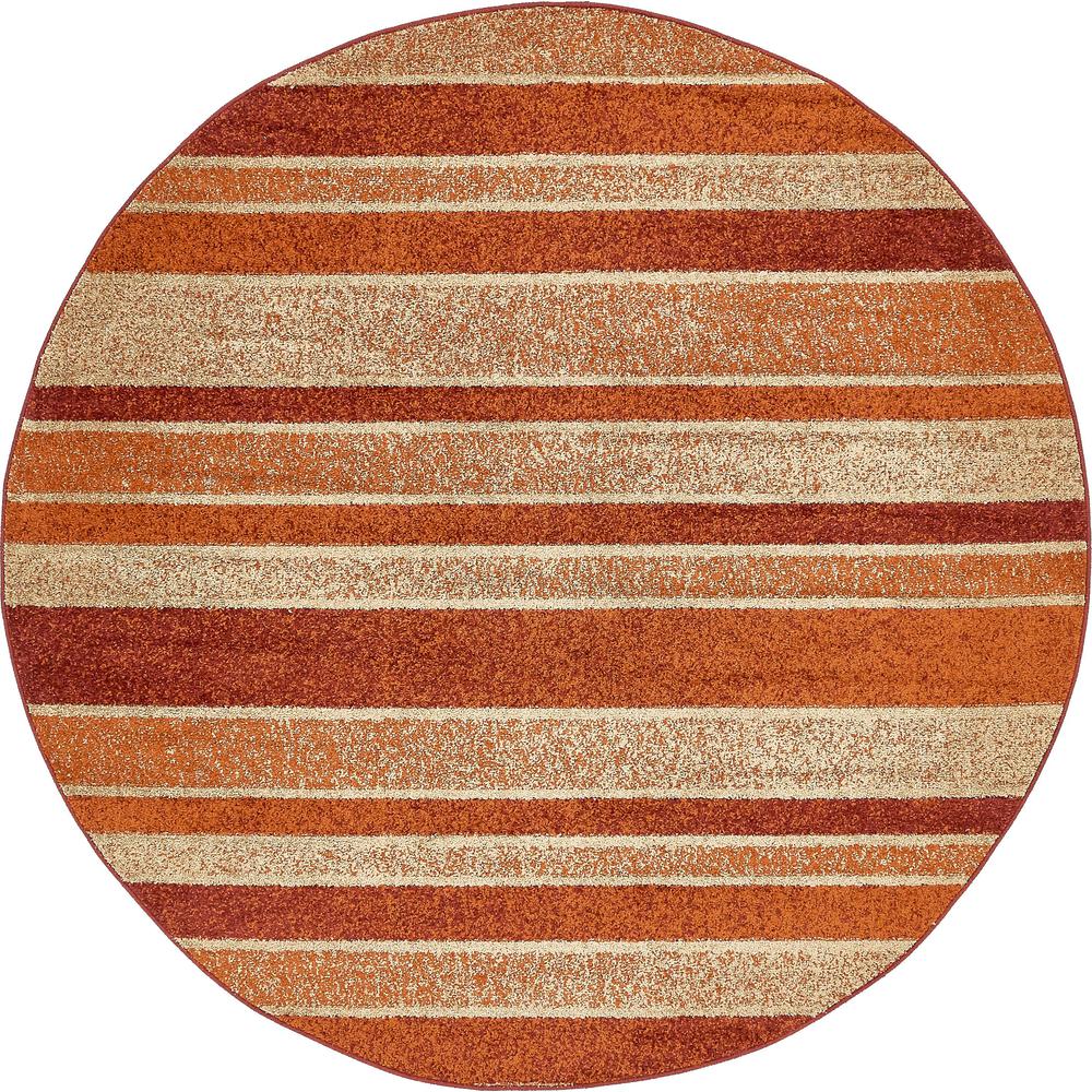 Autumn Artisanal Rug, Rust Red (8' 0 x 8' 0). Picture 1