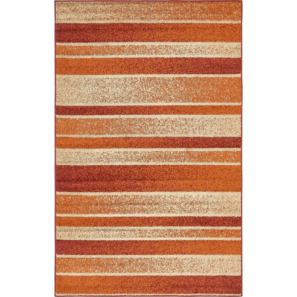 Autumn Artisanal Rug, Rust Red (5' 0 x 8' 0). Picture 1