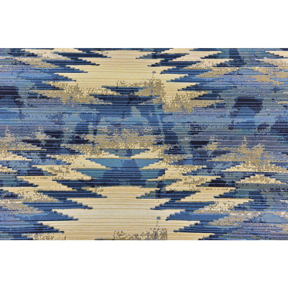 Outdoor Aztec Rug, Blue (6' 0 x 6' 0). Picture 5