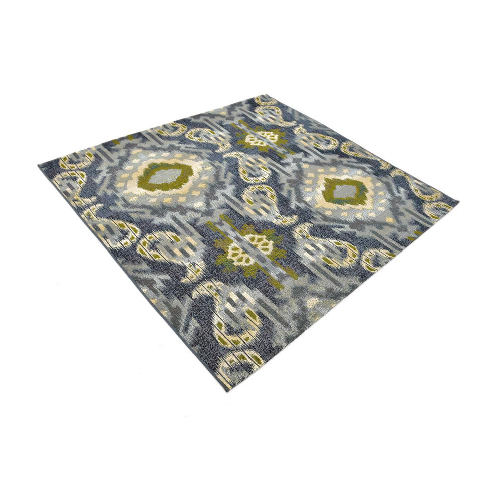 Outdoor Union Rug, Blue (6' 0 x 6' 0). Picture 3
