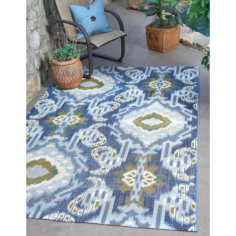 Outdoor Union Rug, Blue (5' 3 x 8' 0). Picture 2