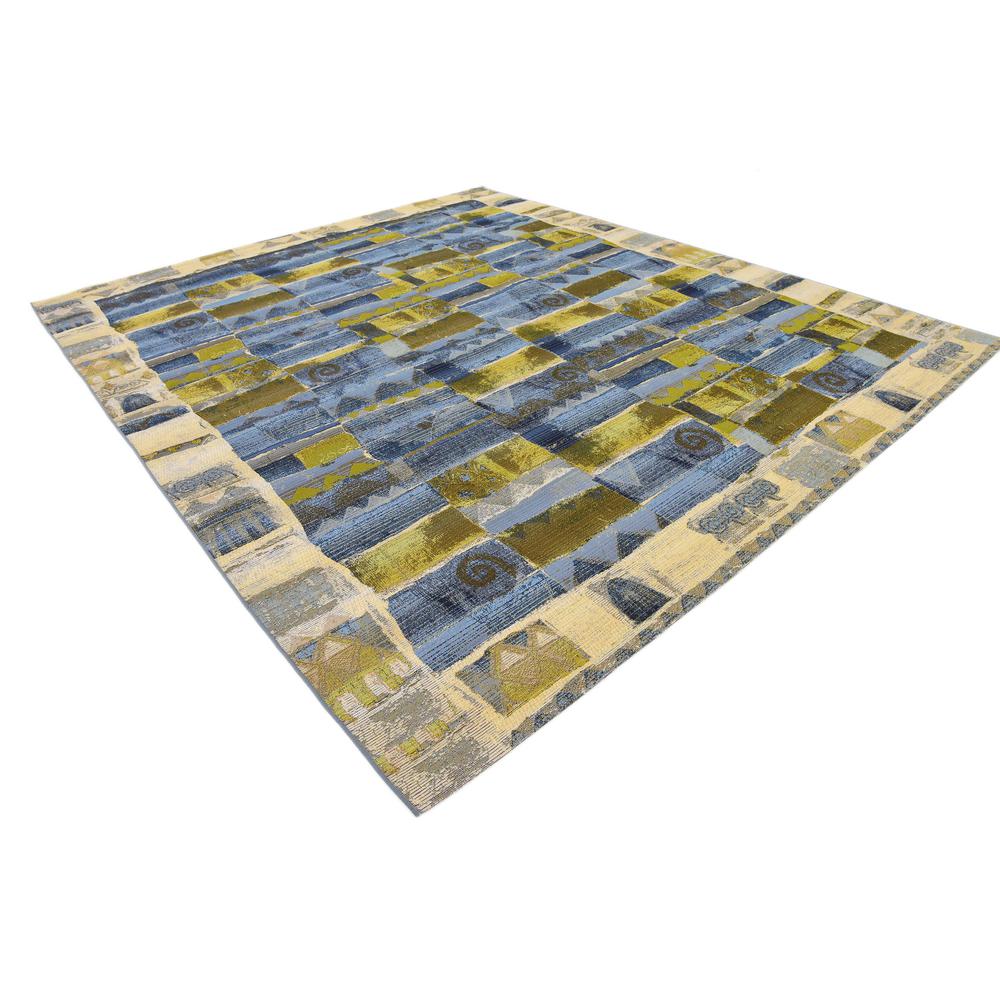 Outdoor Glyph Rug, Blue (10' 0 x 12' 0). Picture 4