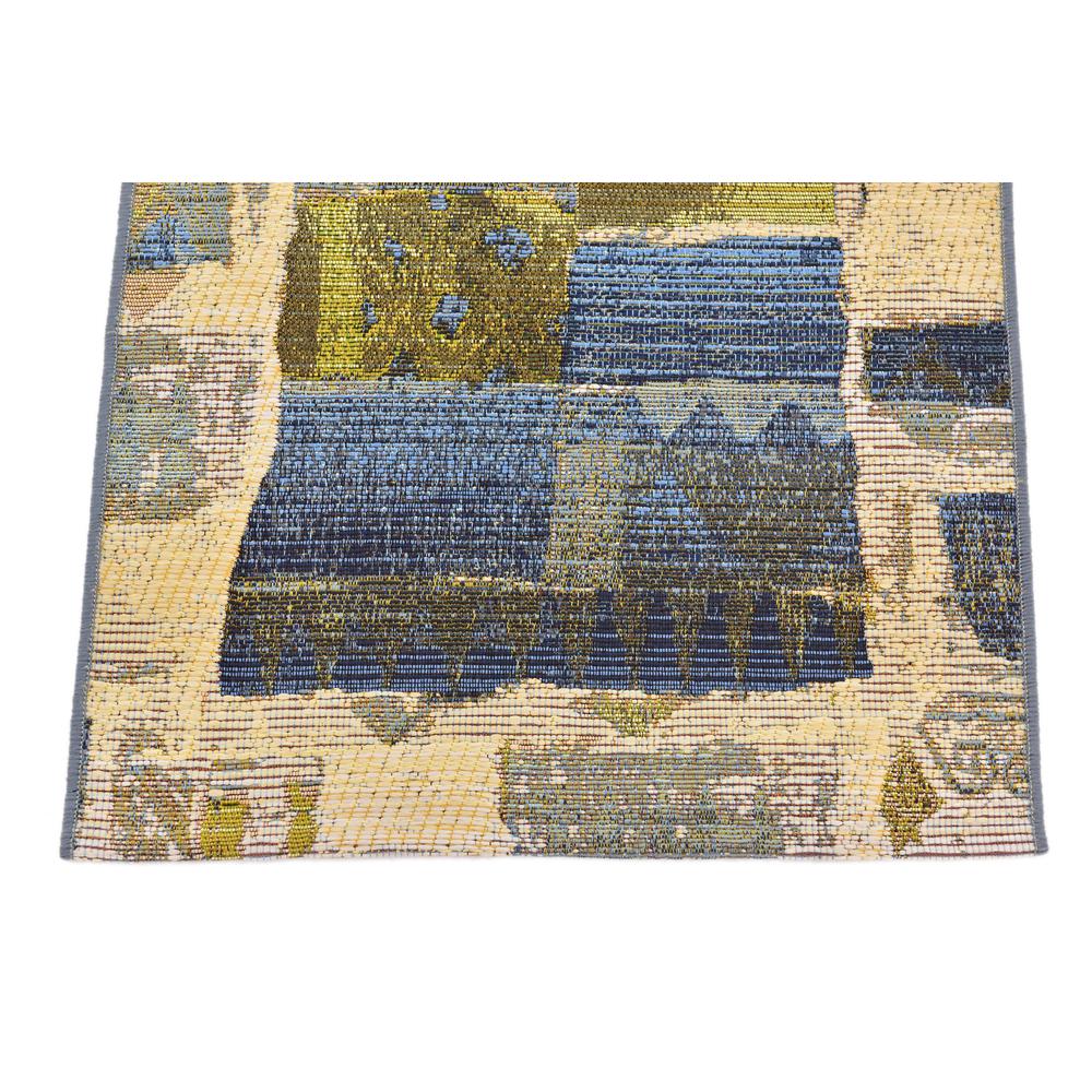 Outdoor Glyph Rug, Blue (2' 0 x 6' 0). Picture 6