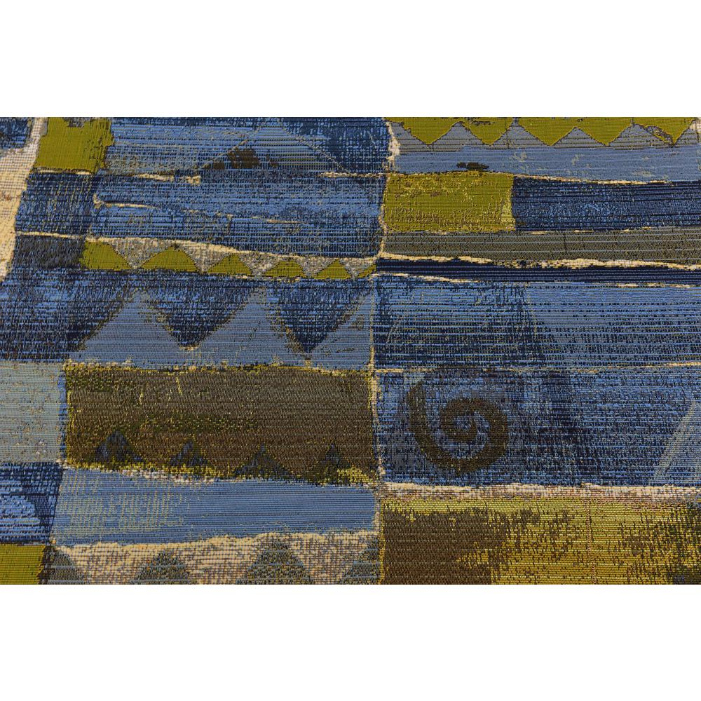 Outdoor Glyph Rug, Blue (5' 3 x 8' 0). Picture 6