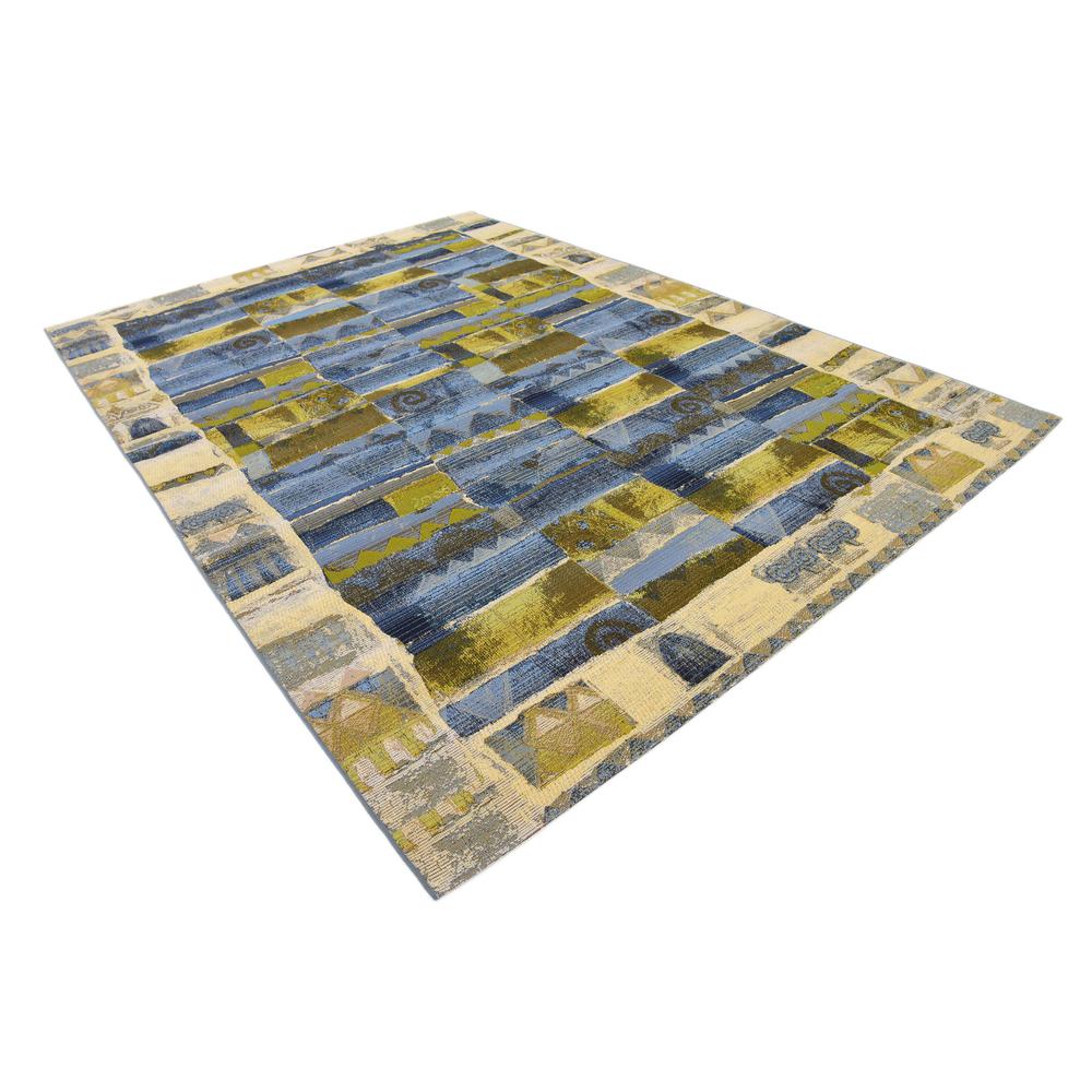Outdoor Glyph Rug, Blue (8' 0 x 11' 4). Picture 4