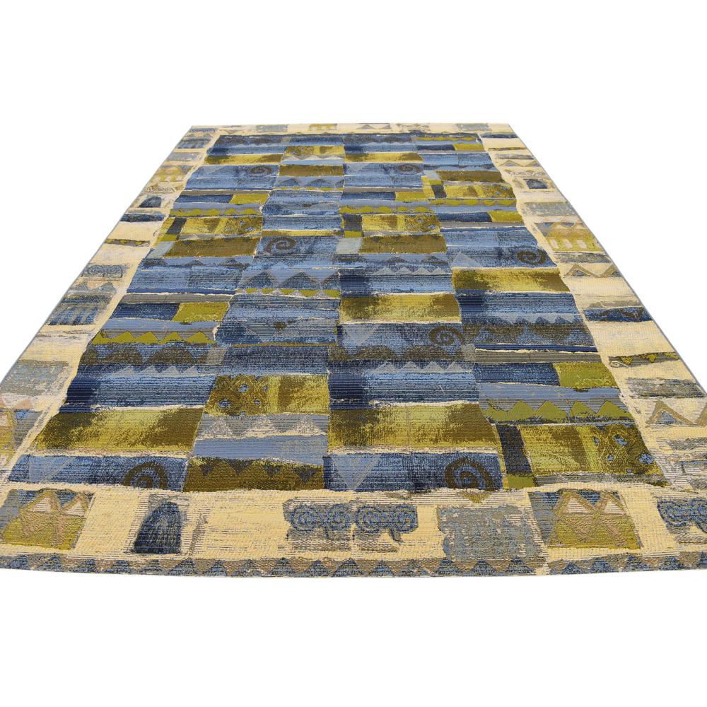 Outdoor Glyph Rug, Blue (8' 0 x 11' 4). Picture 5