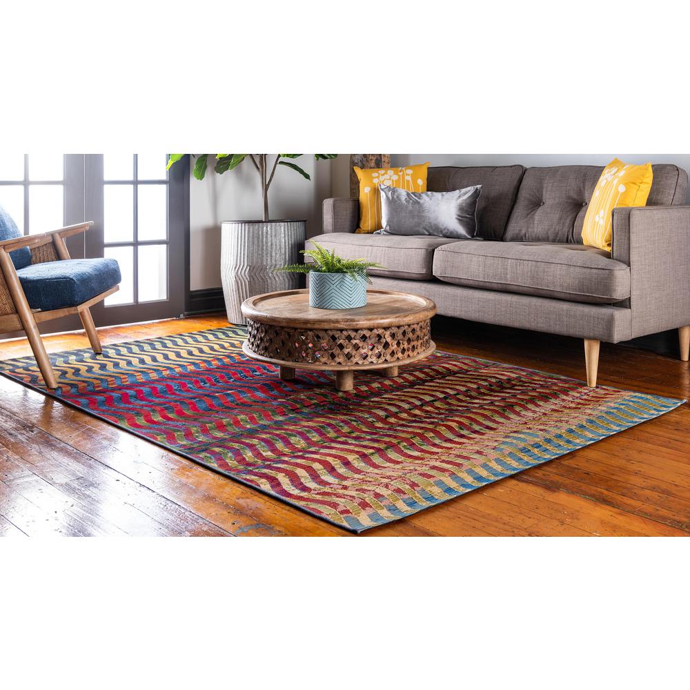 Outdoor Wavy Rug, Multi (10' 0 x 12' 0). Picture 3