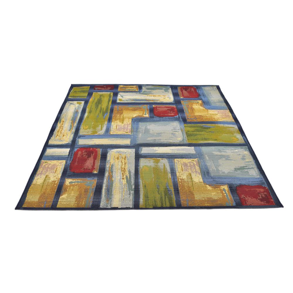 Outdoor Cubed Rug, Multi (6' 0 x 6' 0). Picture 4