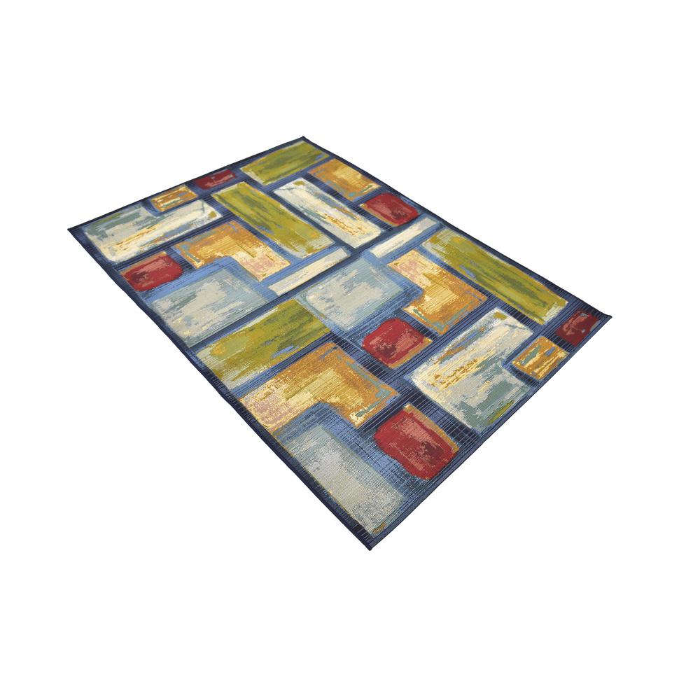 Outdoor Cubed Rug, Multi (4' 0 x 6' 0). Picture 3
