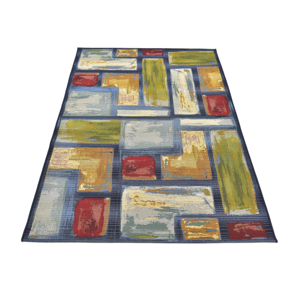 Outdoor Cubed Rug, Multi (4' 0 x 6' 0). Picture 4