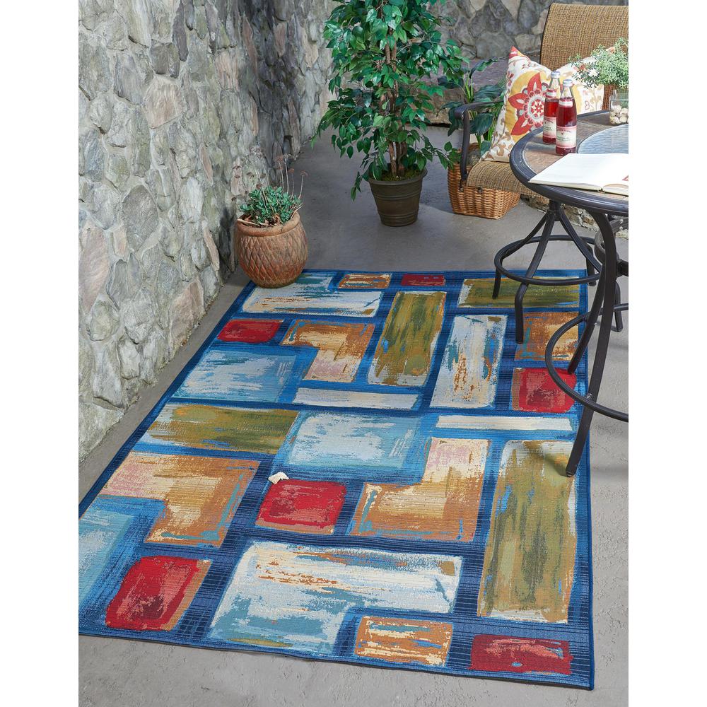 Outdoor Cubed Rug, Multi (5' 3 x 8' 0). Picture 2