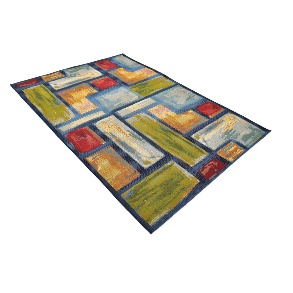 Outdoor Cubed Rug, Multi (5' 3 x 8' 0). Picture 4
