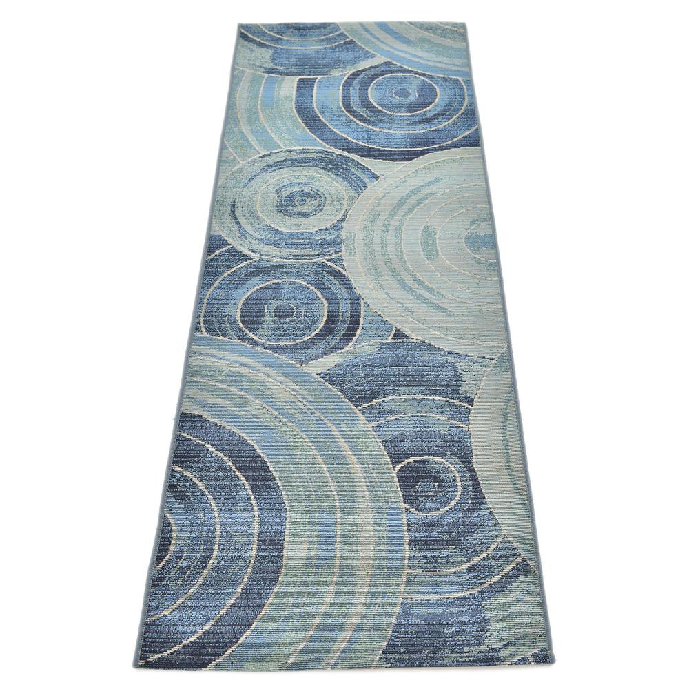 Outdoor Rippling Rug, Light Blue (2' 0 x 6' 0). Picture 4