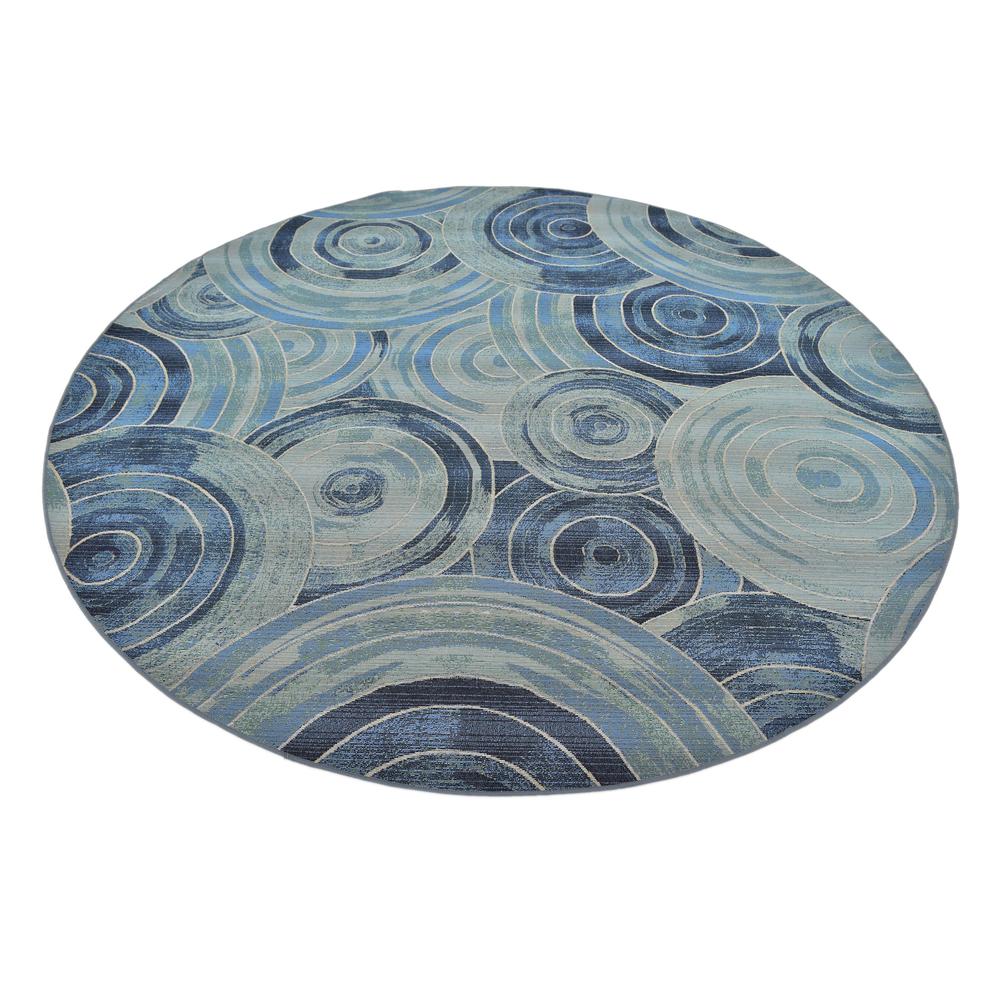 Outdoor Rippling Rug, Light Blue (8' 0 x 8' 0). Picture 3