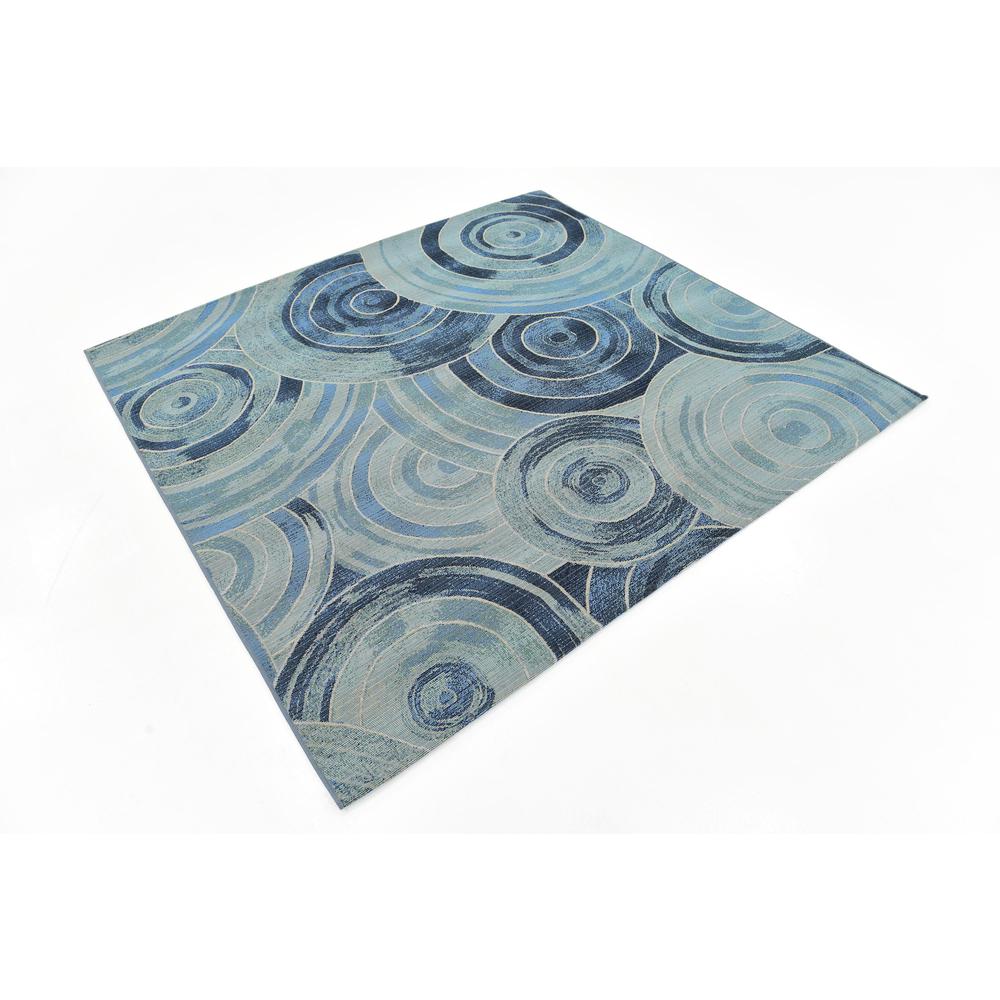 Outdoor Rippling Rug, Light Blue (6' 0 x 6' 0). Picture 3