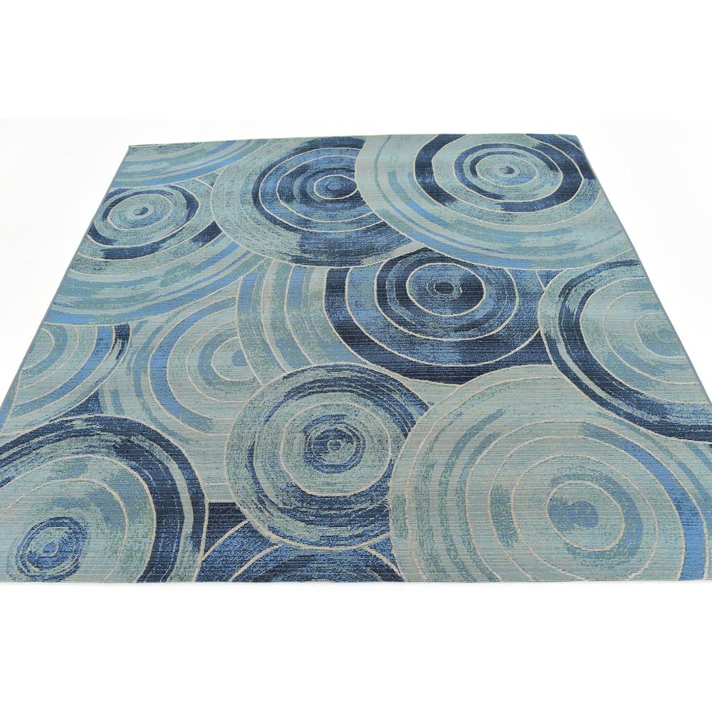 Outdoor Rippling Rug, Light Blue (6' 0 x 6' 0). Picture 4