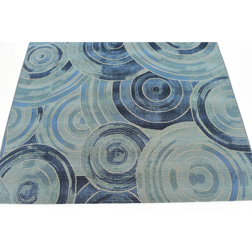 Outdoor Rippling Rug, Light Blue (6' 0 x 6' 0). Picture 6