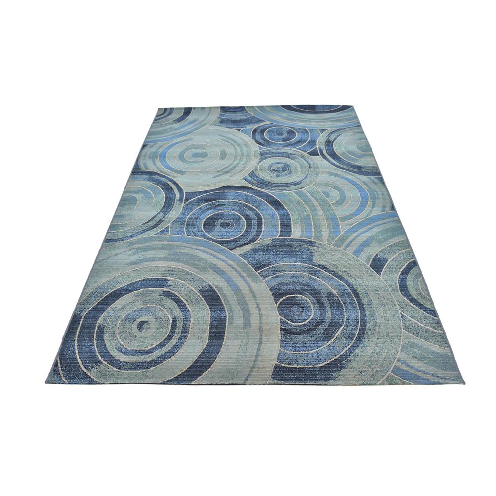 Outdoor Rippling Rug, Light Blue (5' 3 x 8' 0). Picture 4