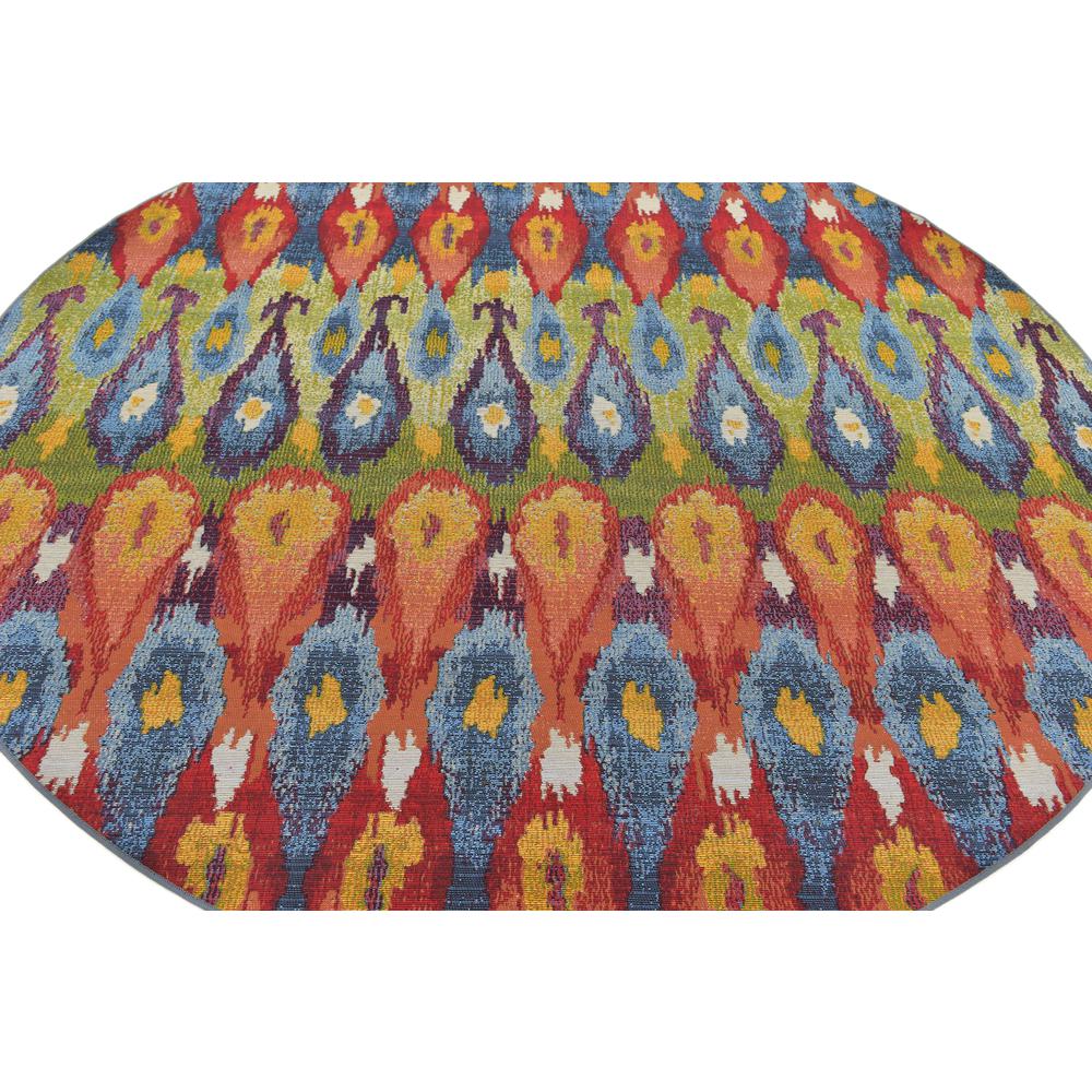 Outdoor Ikat Rug, Multi (8' 0 x 8' 0). Picture 4