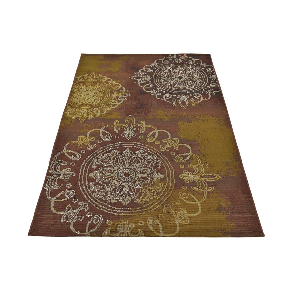Outdoor Trio Rug, Rust Red (4' 0 x 6' 0). Picture 5