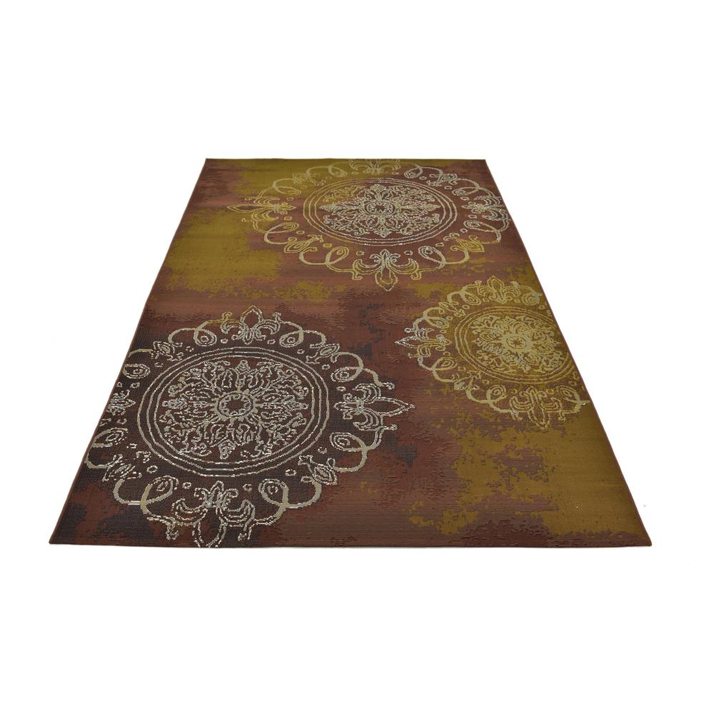 Outdoor Trio Rug, Rust Red (5' 3 x 8' 0). Picture 5