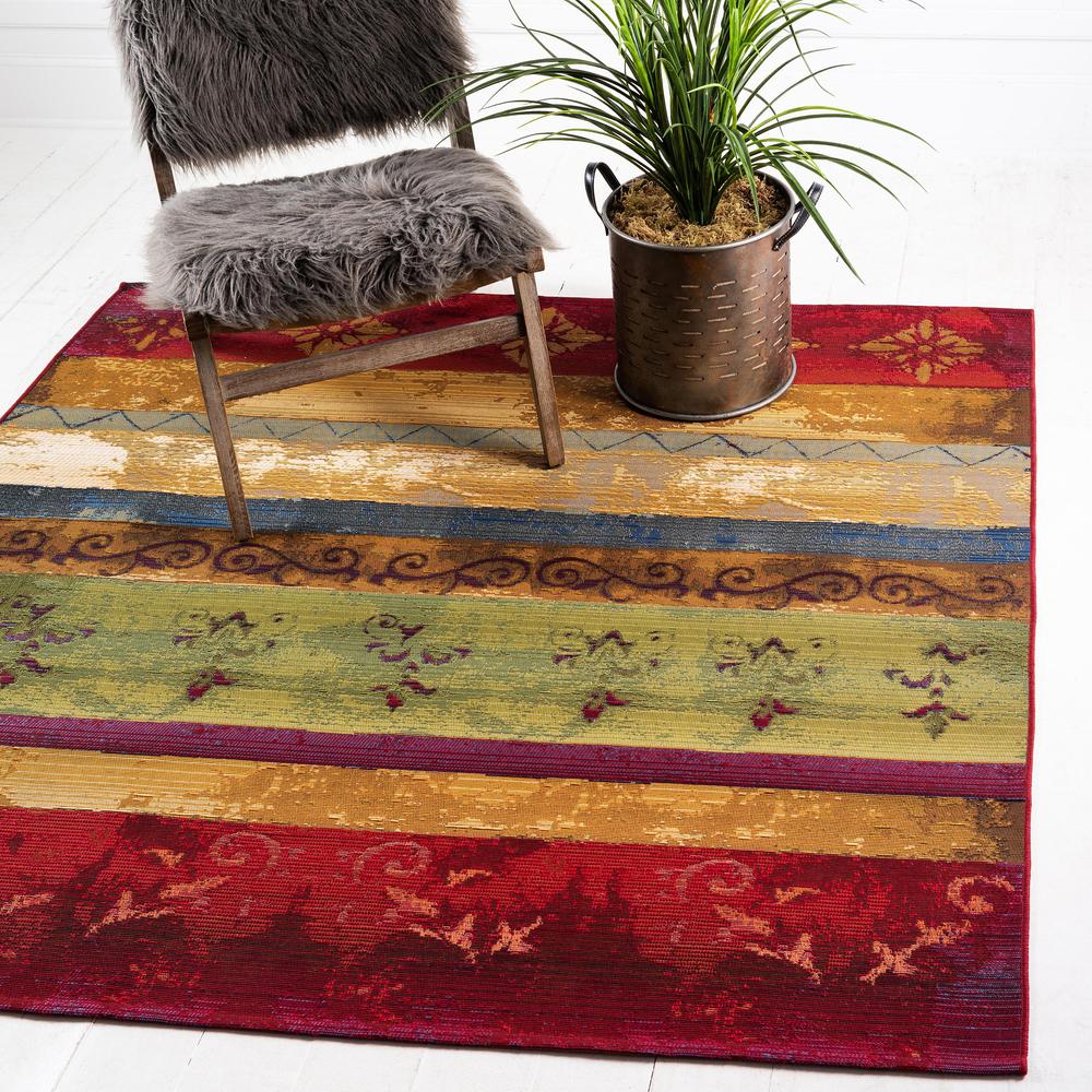 Outdoor Traditional Rug, Multi (6' 0 x 6' 0). Picture 2