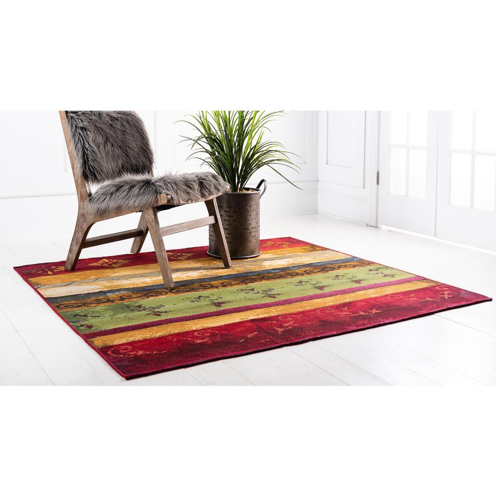 Outdoor Traditional Rug, Multi (6' 0 x 6' 0). Picture 3