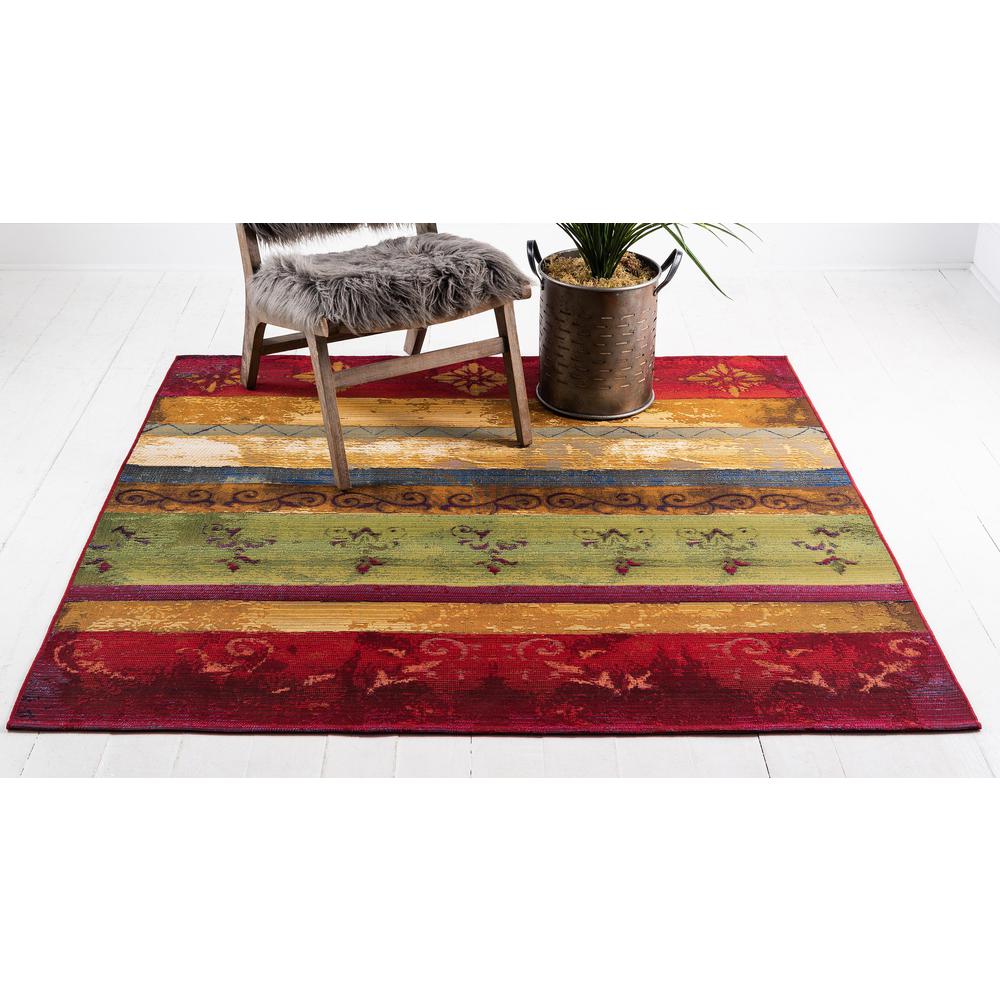 Outdoor Traditional Rug, Multi (6' 0 x 6' 0). Picture 4