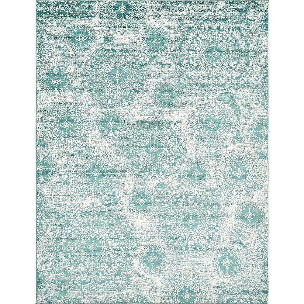 Grand Sofia Rug, Turquoise (9' 0 x 12' 0). Picture 1